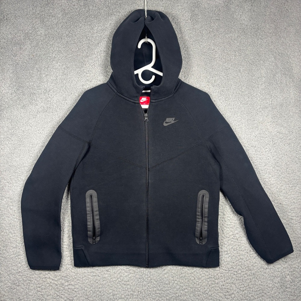 Nike Kids Tech Fleece Full Zip Hoodie Black XL CU9223-010